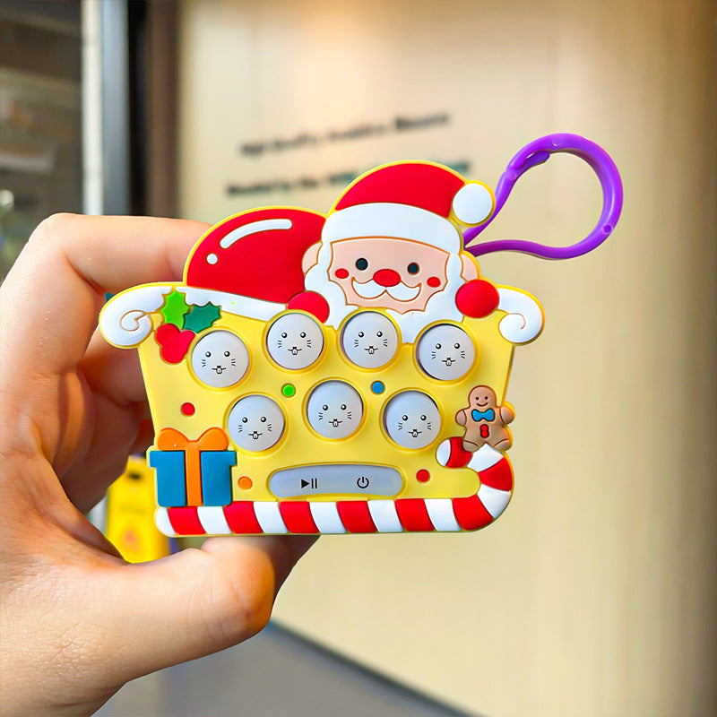 Wholesale Christmas Mini Whack-A-Mole Game Console Silicone Keychain